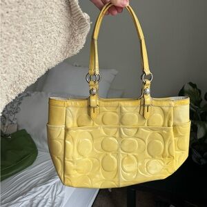 Yellow Coach Handbag